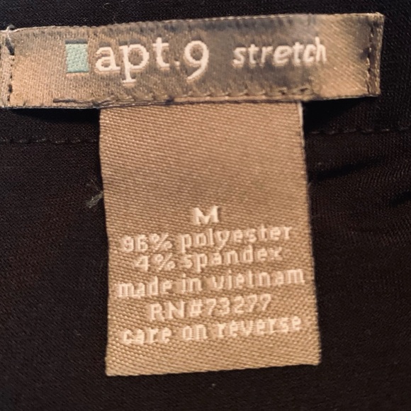 Apt. 9 Stretch Black Skirt• Godet Seams• Twist Accent on Waistband• Sz M• NWT - Picture 7 of 11